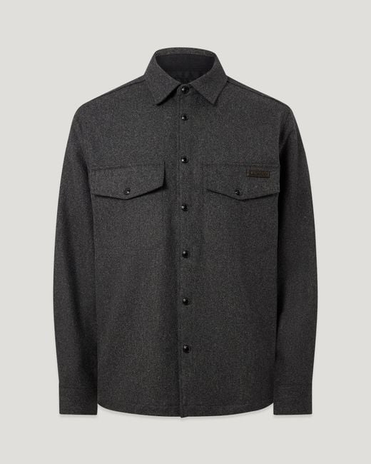 Belstaff Black Men's Castle Overshirt Lambswool for men