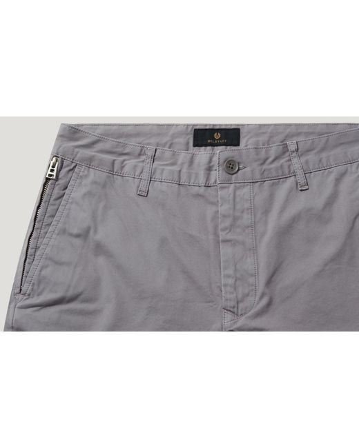 Belstaff Gray Men's Rally Short Garment Dye Cotton for men
