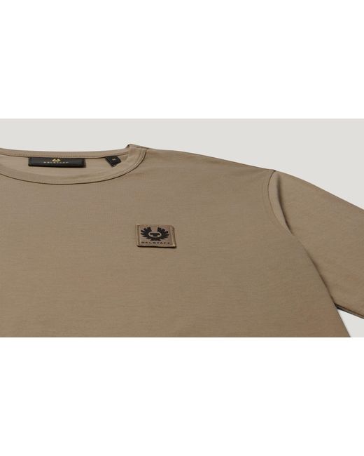 Belstaff Natural Men's Long Sleeved T-shirt Cotton Jersey for men