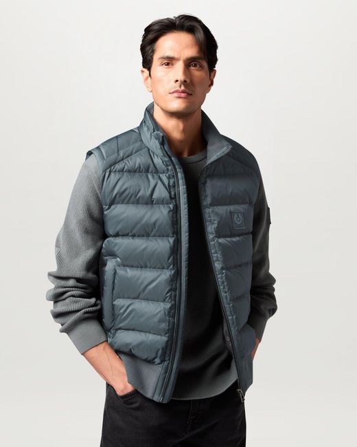 Belstaff Blue Men's Compound Gilet Down Filled Nylon for men