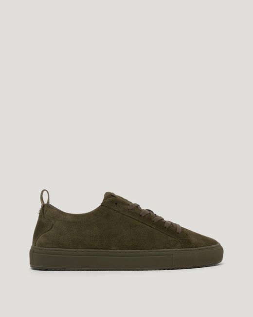 Belstaff Green Men's Fleming Trainer Suede for men