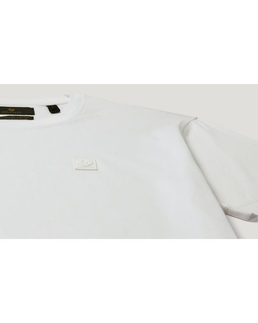 Belstaff White Men's Steel T-shirt Mercerised Cotton for men