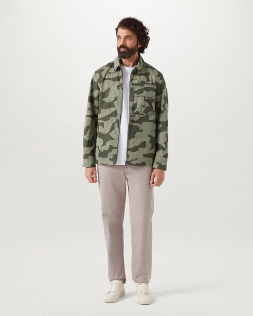 Belstaff Green Drome Overshirt Terrain Camo for men