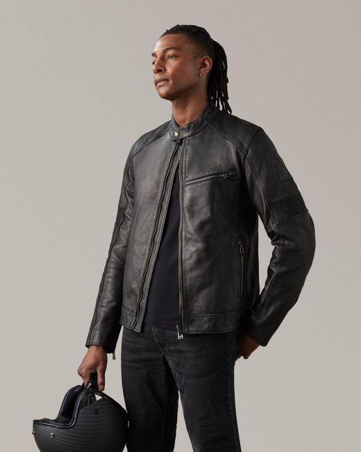 Belstaff Gray Vanguard Motorcycle Jacket for men