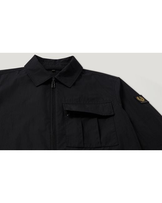 Belstaff Black Men's Cargo Overshirt Compact Technical Cotton for men