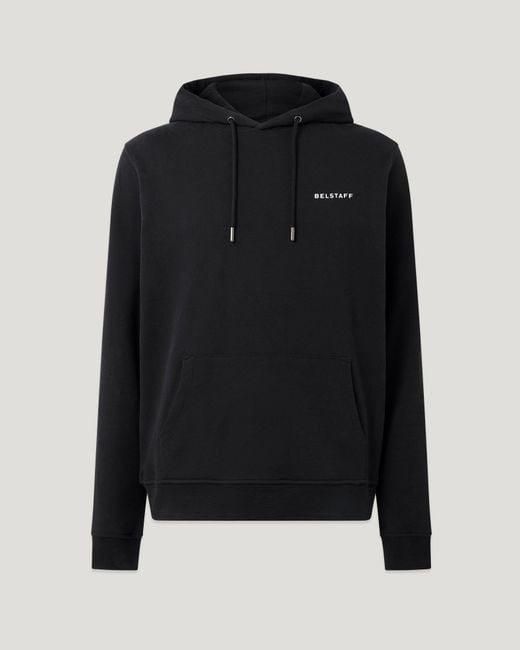 Belstaff Black Men's Border Hoodie Cotton Fleece for men