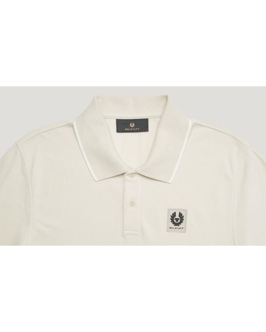 Belstaff Natural Men's Tipped Polo Cotton Pique for men