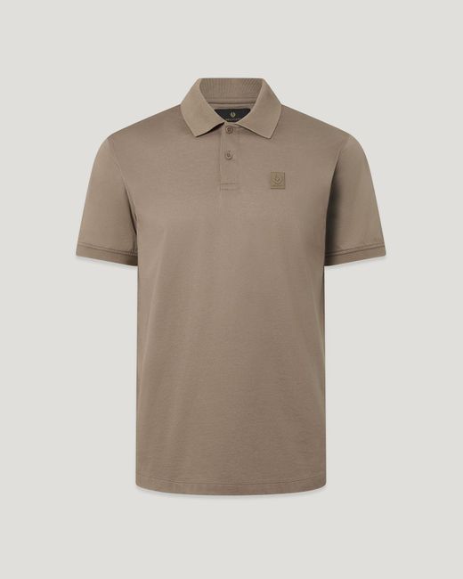 Belstaff Natural Men's Steel Polo Cotton Jersey for men
