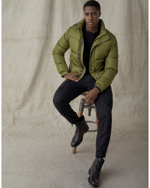 Belstaff Synthetic Dome Solid Puffer Jacket in Sage Green (Green) for Men |  Lyst