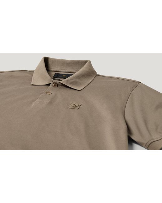 Belstaff Natural Men's Steel Polo Cotton Jersey for men