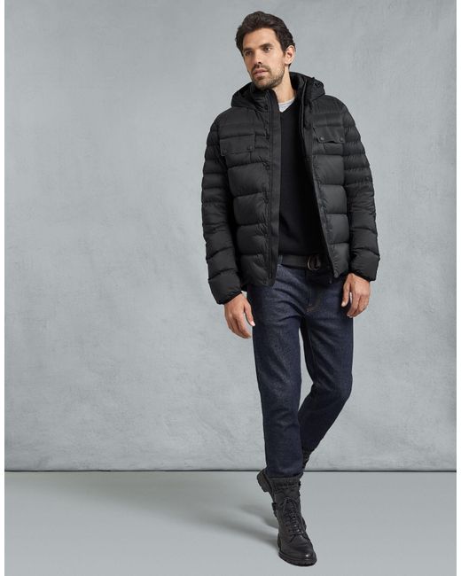 Belstaff Synthetic Atlas Quilted Jacket in Black for Men | Lyst