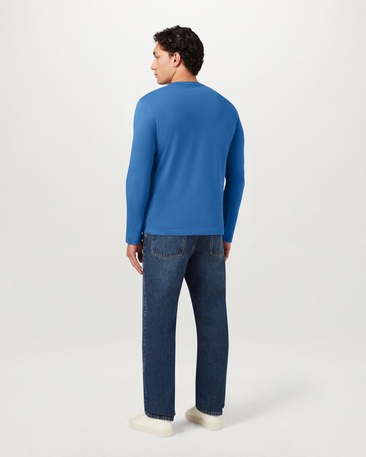 Belstaff Blue Men's Long Sleeved T-shirt Cotton Jersey for men