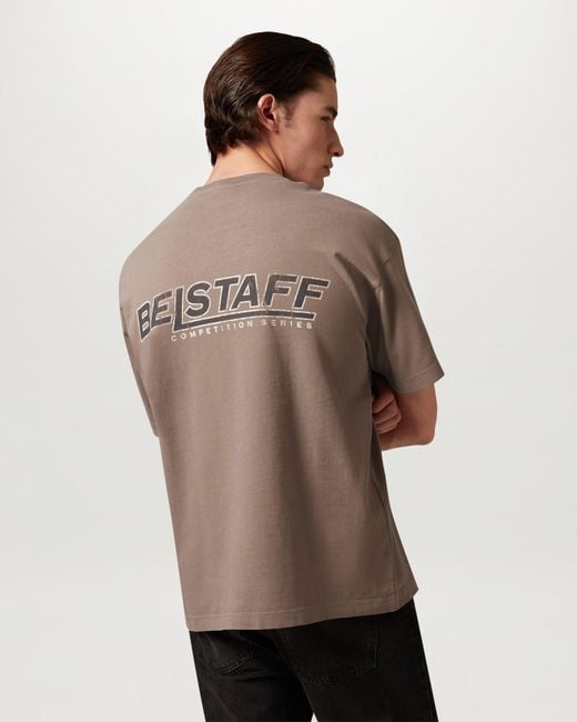 Belstaff Natural Men's Competition Momentum T-shirt Spray Treatment Heavyweight Jersey for men
