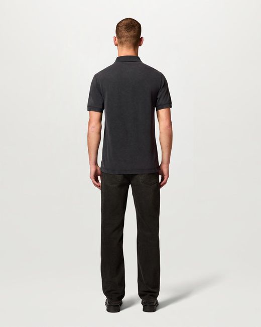 Belstaff Black Men's Valley Garment Dye Polo Cotton. Cotton for men