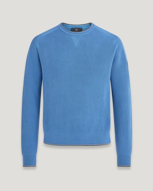 Belstaff Blue Cole Crewneck Jumper for men