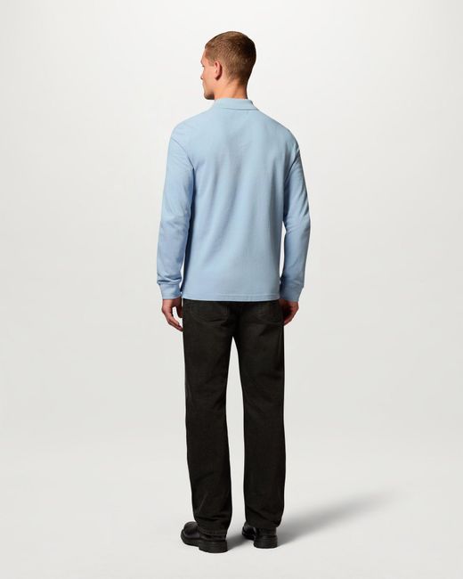 Belstaff Blue Men's Long Sleeved Polo Cotton Pique for men