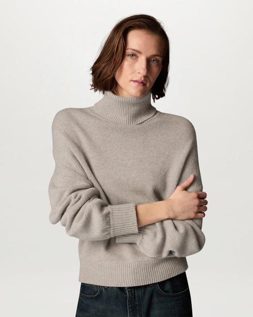 Belstaff Natural Women's Ottawa Jumper Wool Cashmere Blend
