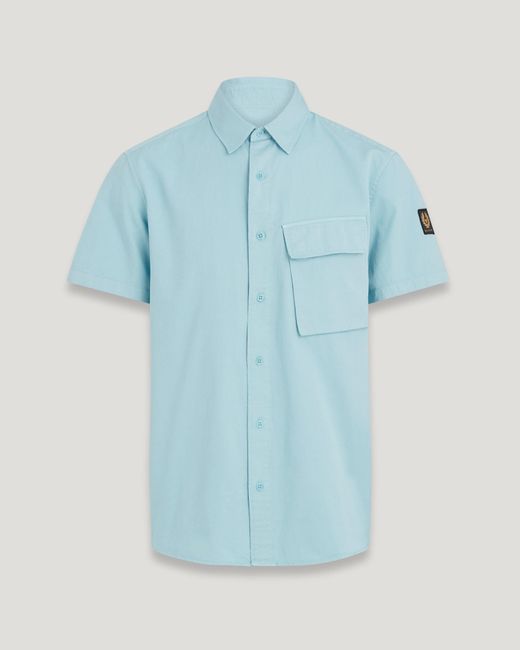 Camisa de manga corta scale Belstaff de hombre de color Blue