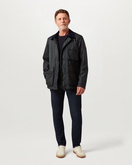 Belstaff Black Men's Incline Jacket Waxed Cotton for men