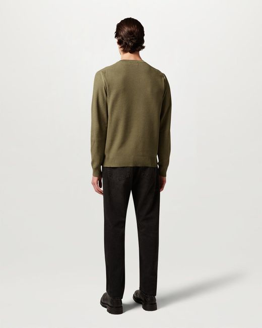 Belstaff Green Men's Coast Knitted Jumper Cotton Silk Pique for men
