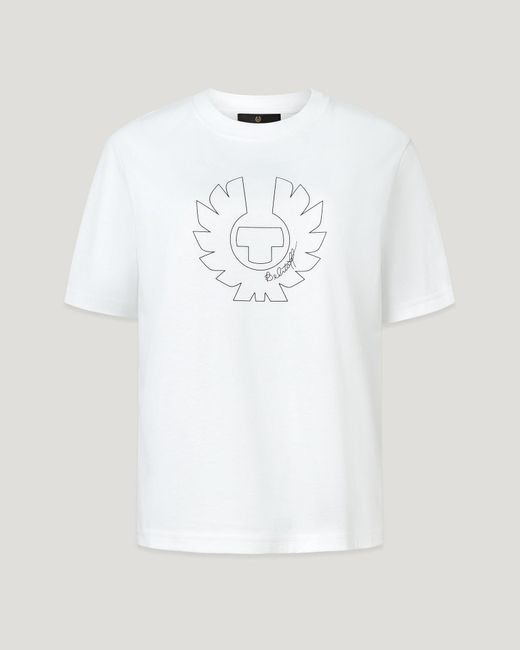 Belstaff White Women's Phoenix Graphic T-shirt Cotton Jersey