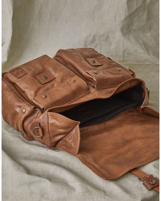 Belstaff Leather Colonial Messenger Shoulder Bag in Cognac (Brown) for Men  - Lyst