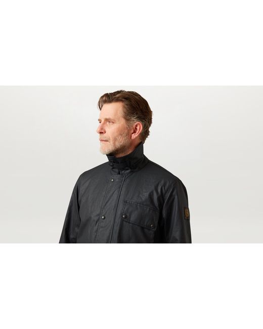 Belstaff Black Men's Incline Jacket Waxed Cotton for men