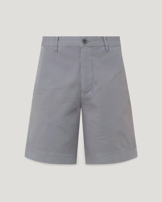 Belstaff Gray Men's Rally Short Garment Dye Cotton for men