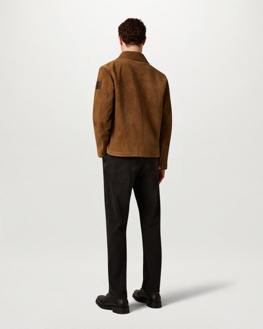 Belstaff Brown Men's Outland Jacket rugged Calf Suede for men