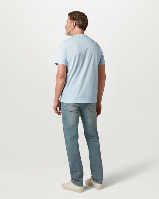 Belstaff Blue Men's Steel T-shirt Mercerised Cotton for men