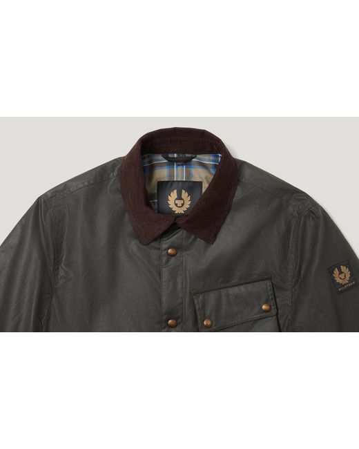 Belstaff Black Men's Ground Jacket Waxed Cotton for men