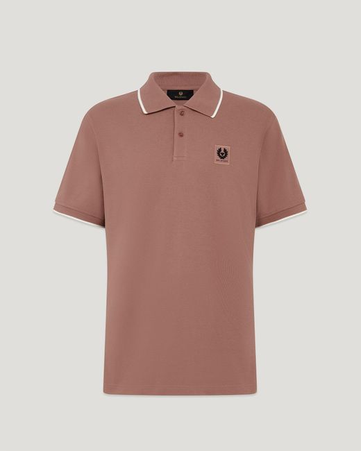 Belstaff Pink Tipped Polo for men