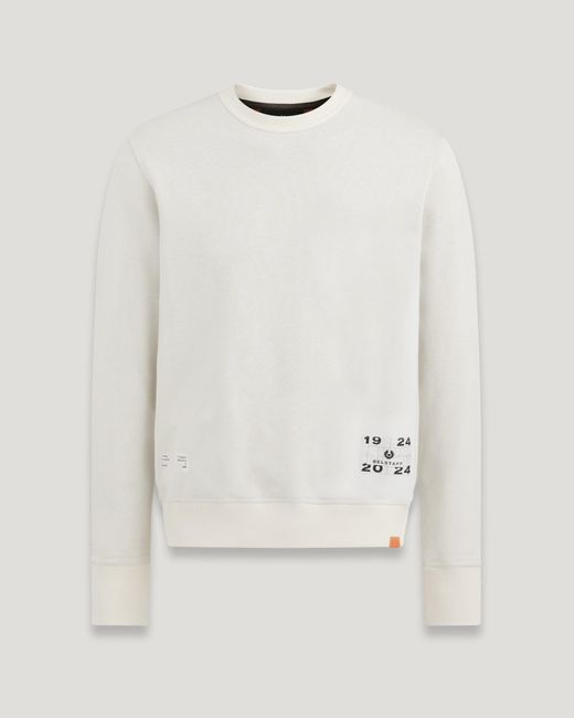 Belstaff Centenary sweatshirt mit label-applikation in Natural für Herren
