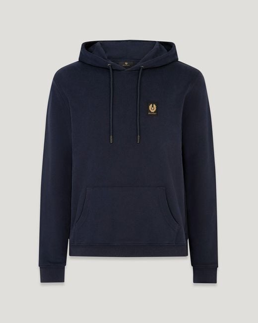 Belstaff Blue Men's Hoodie Cotton Fleece for men