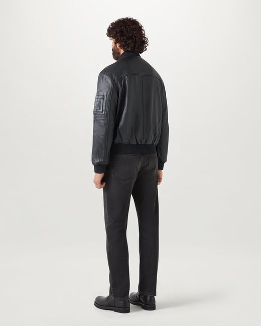 Belstaff Black Men's Marker Jacket Tumbled Leather for men