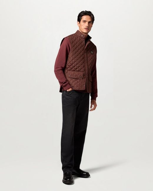 Belstaff Brown Men's Icon Gilet Quilted Recycled Nylon for men