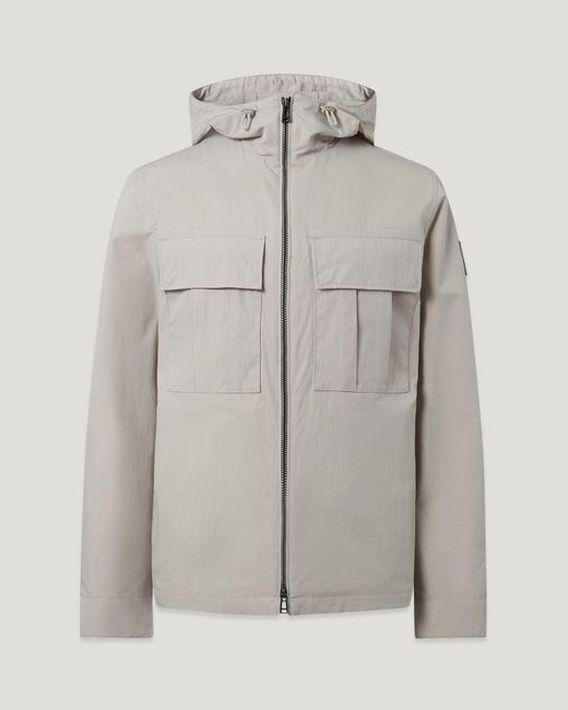 Belstaff Gray Men's Container Overshirt Compact Technical Cotton for men
