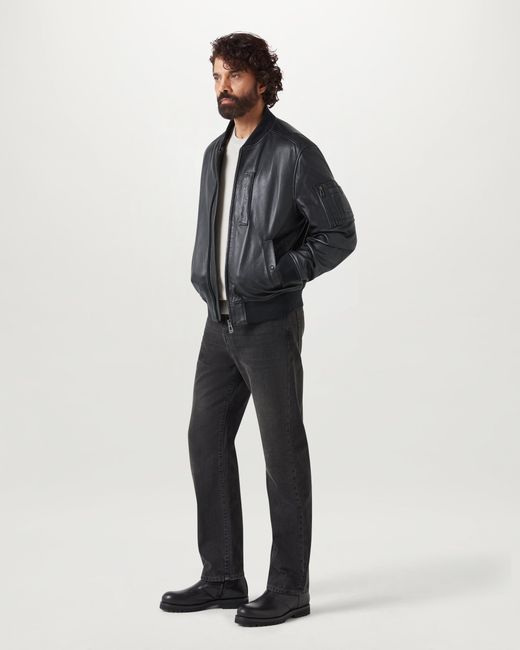 Belstaff Black Men's Marker Jacket Tumbled Leather for men