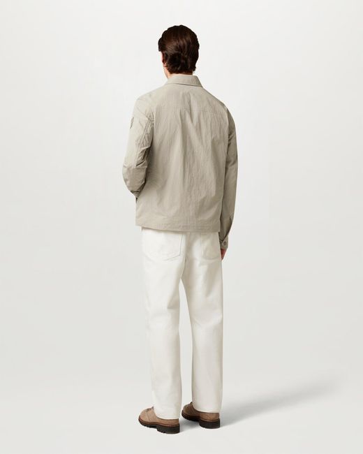 Belstaff Natural Men's Grid Overshirt Alpha Nylon for men
