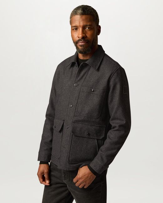 Belstaff Black Men's Trail Overshirt Lambswool for men