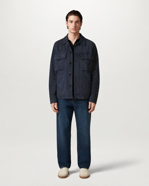 Belstaff Blue Men's Waymark Overshirt Flyweight Suede for men