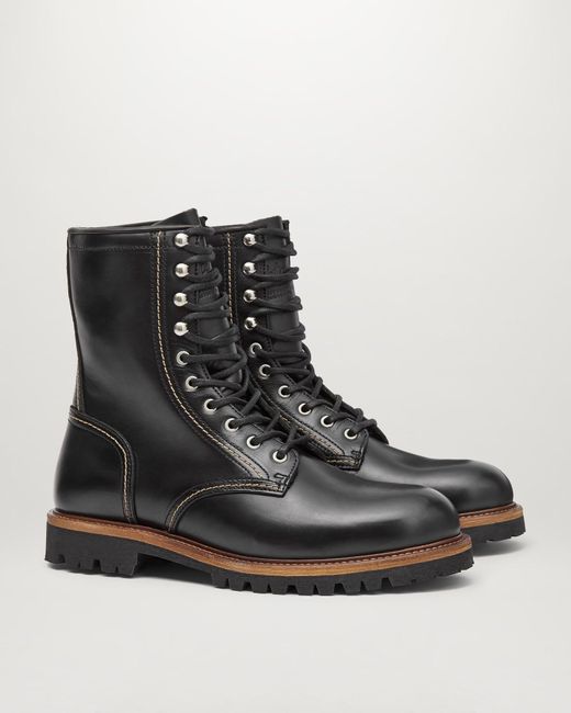Belstaff Black Marshall Lace Up Boots for men