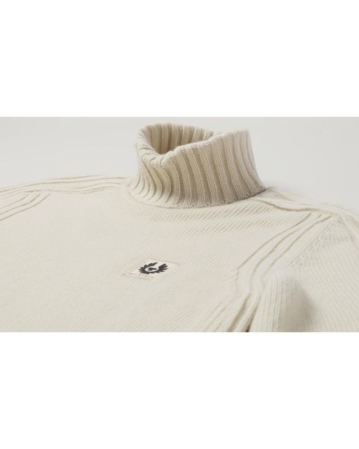 Belstaff Natural Men's Watch Rollneck Jumper Lambswool for men