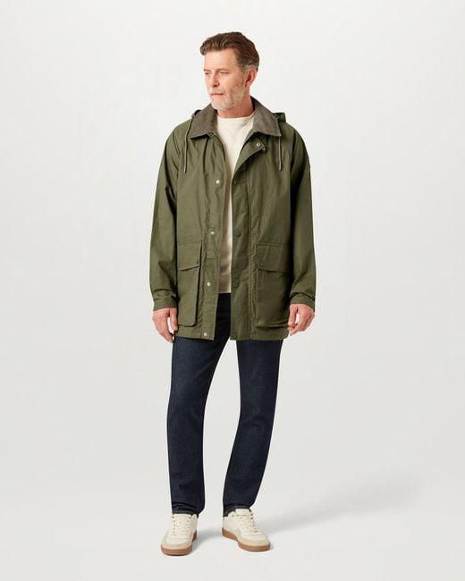 Belstaff Green Men's Incline Parka Dry Waxed Cotton for men
