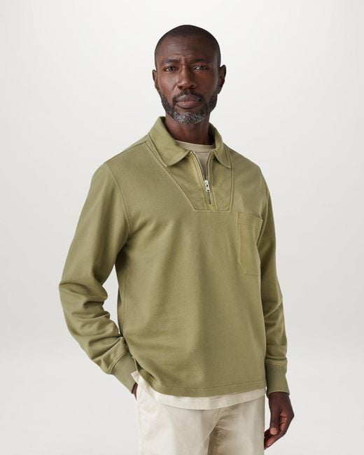 Belstaff Green Tarn Collared Sweatshirt for men