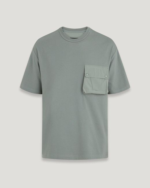 Belstaff Gray Castmaster Pocket T-shirt for men