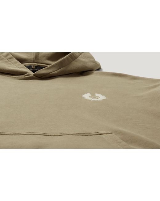 Belstaff Natural Men's Competition Hoodie Heavyweight Cotton Fleece for men