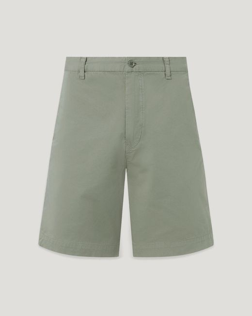 Belstaff Green Men's Rally Short Garment Dye Cotton for men