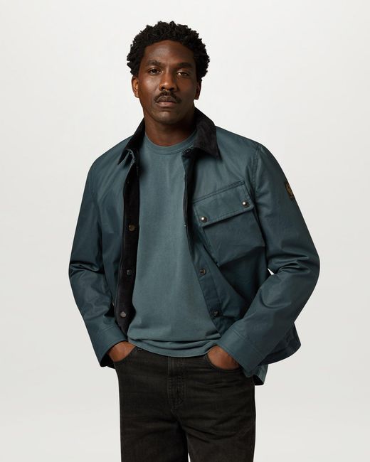 Belstaff Blue Men's Valley Garment Dye T-shirt Cotton for men