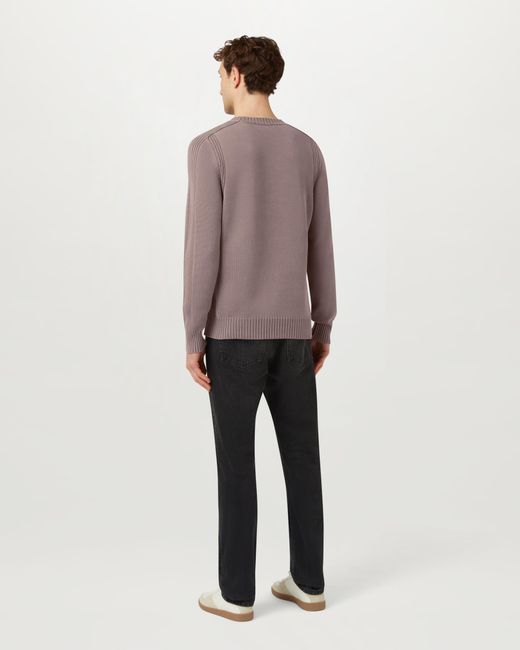 Belstaff Brown Men's Watch Sweater Light Fade-out Garment Dye Cotton for men